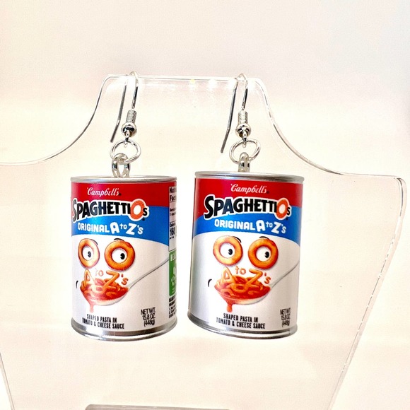 Spaghetti O’s Earrings - Mini Brands 5 Earrings - Food Earrings - Soup Earrings - Picture 1 of 10